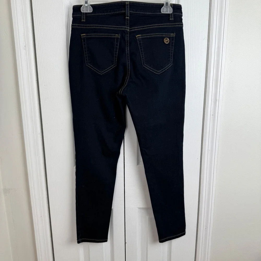 Michael Kors Womens Size‎ 4 Dark Wash Skinny Jeans Indigo Blue Stretch Denim